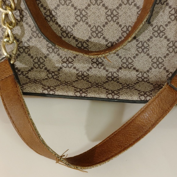 Montana West Brown and Gold Patterned Shoulder Bag - Picture 9 of 15